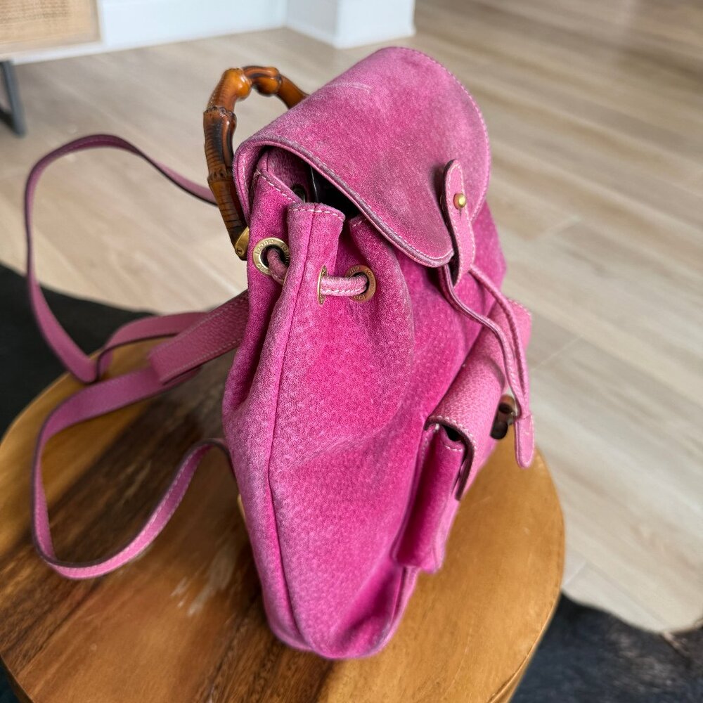 Gucci Bamboo Suede Backpack - Picture 6 of 10